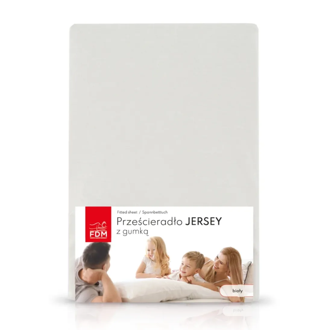 Prześcieradło JERSEY białe